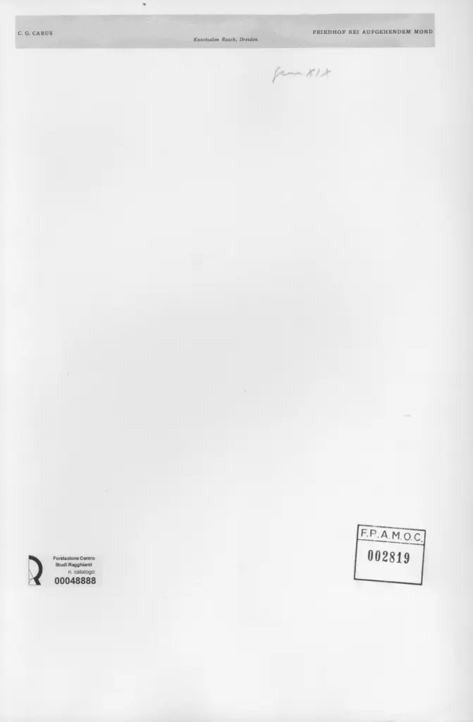 Anonimo , Carus, Carl Gustav - sec. XVIII/ XIX - Friedhof bei Aufgehendem mond , retro