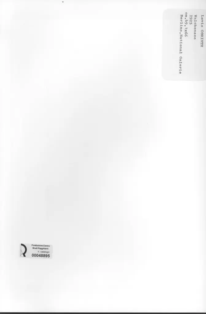 Anonimo , Corinth, Lovis - sec. XX , retro