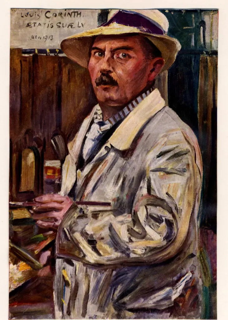 Corinth, Lovis , Selbstbildnis mit Strohhut