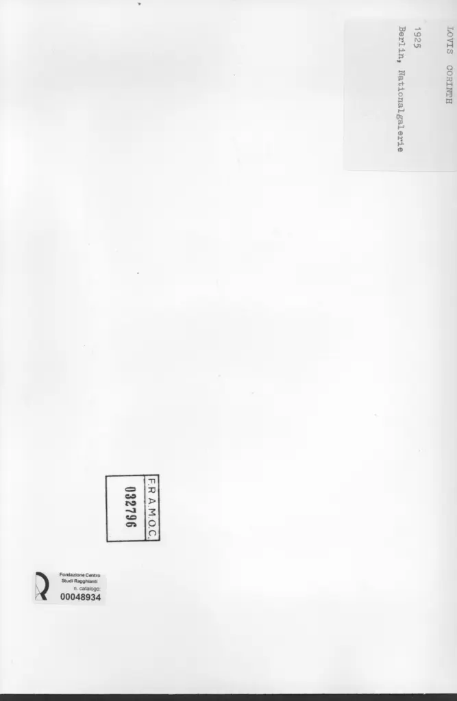 Anonimo , Corinth, Lovis - sec. XX , retro