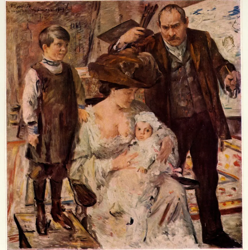 Anonimo , Corinth, Lovis - sec. XIX/ XX - Der kunstler und seine Familie , fronte