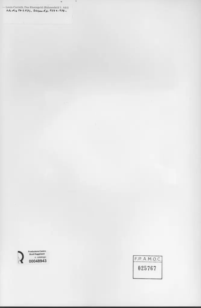 Anonimo , Corinth, Lovis - sec. XIX/ XX - Das Rheingold , retro