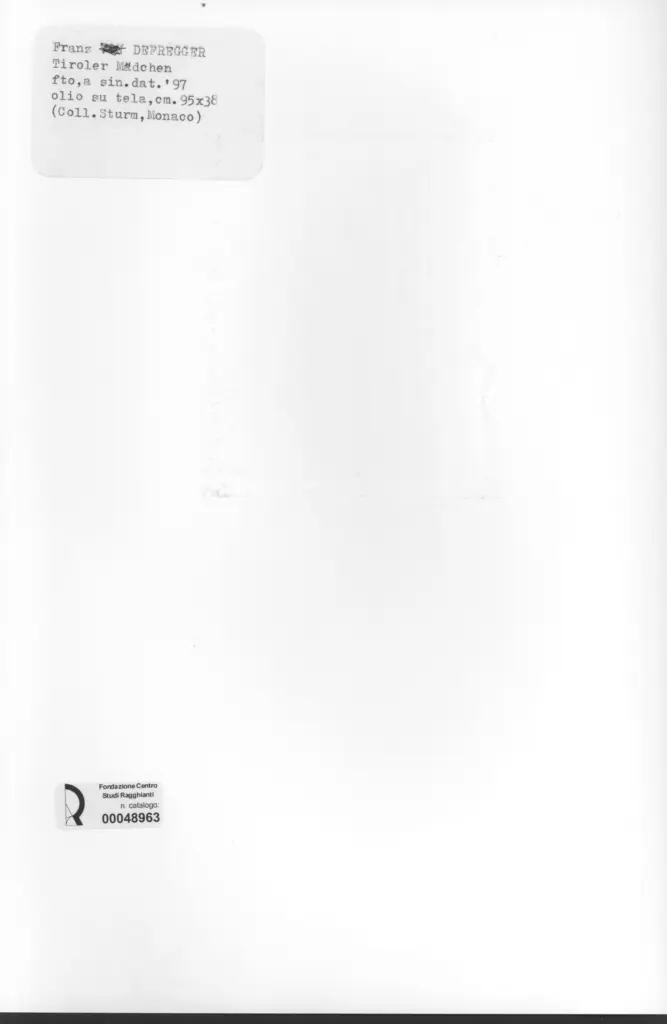 Anonimo , von Defregger, Franz - sec. XIX - Tiroler Madchen , retro