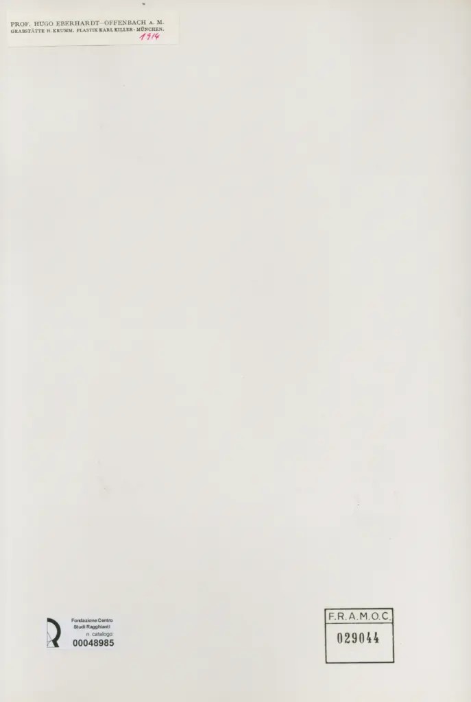 Anonimo , Eberhardt, Hugo; sec. XX , retro