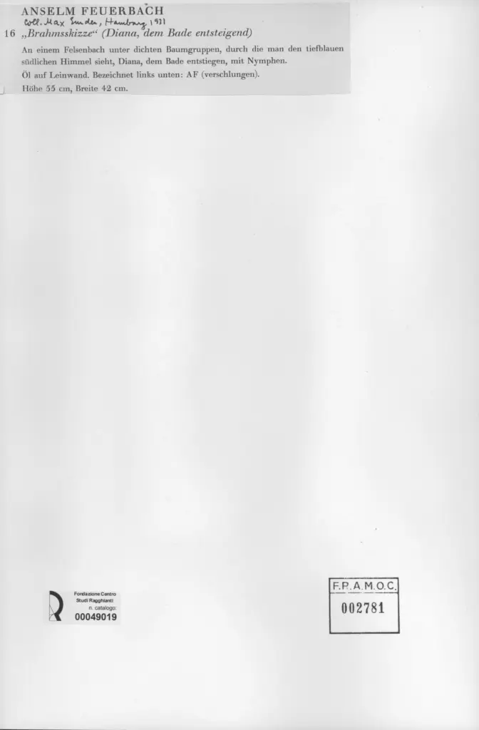 Anonimo , Anselm Feuerbach , retro