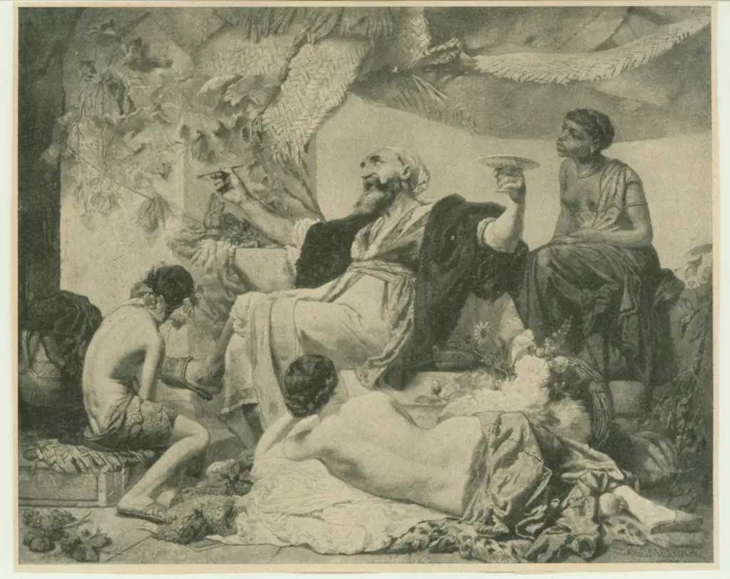 Anonimo , Feuerbach, Anselm - sec. XIX - Hafis vor der schenze , fronte