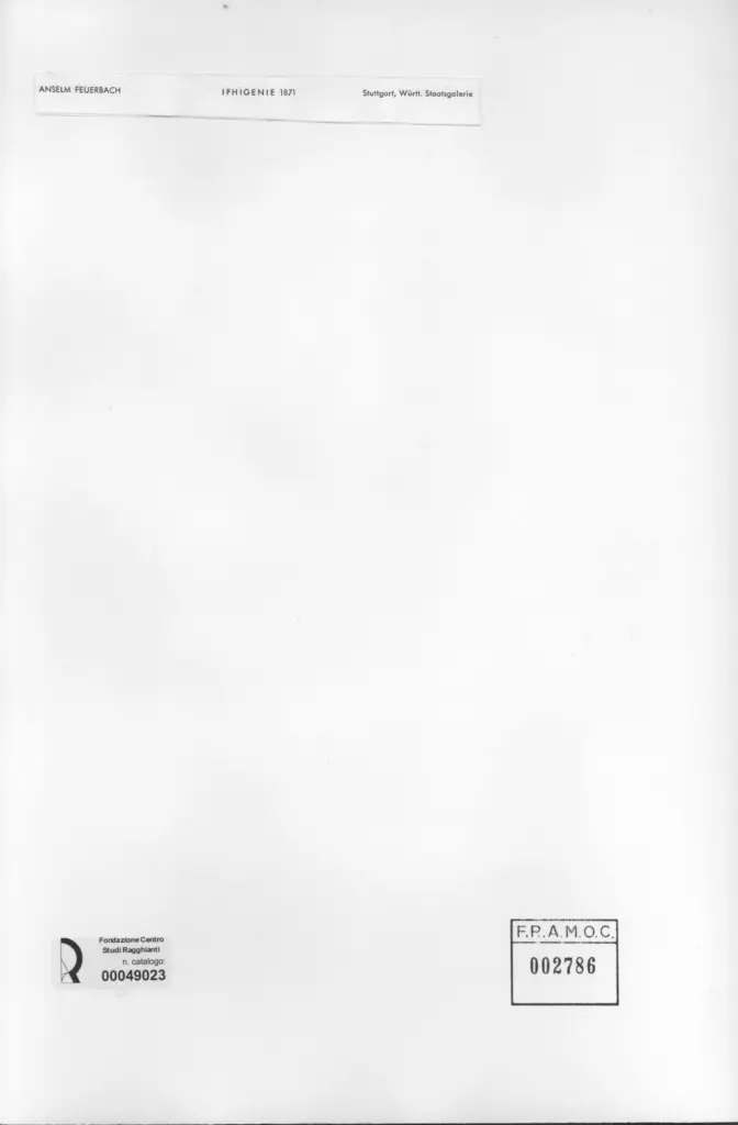 Anonimo , Feuerbach, Anselm; sec. XIX , retro