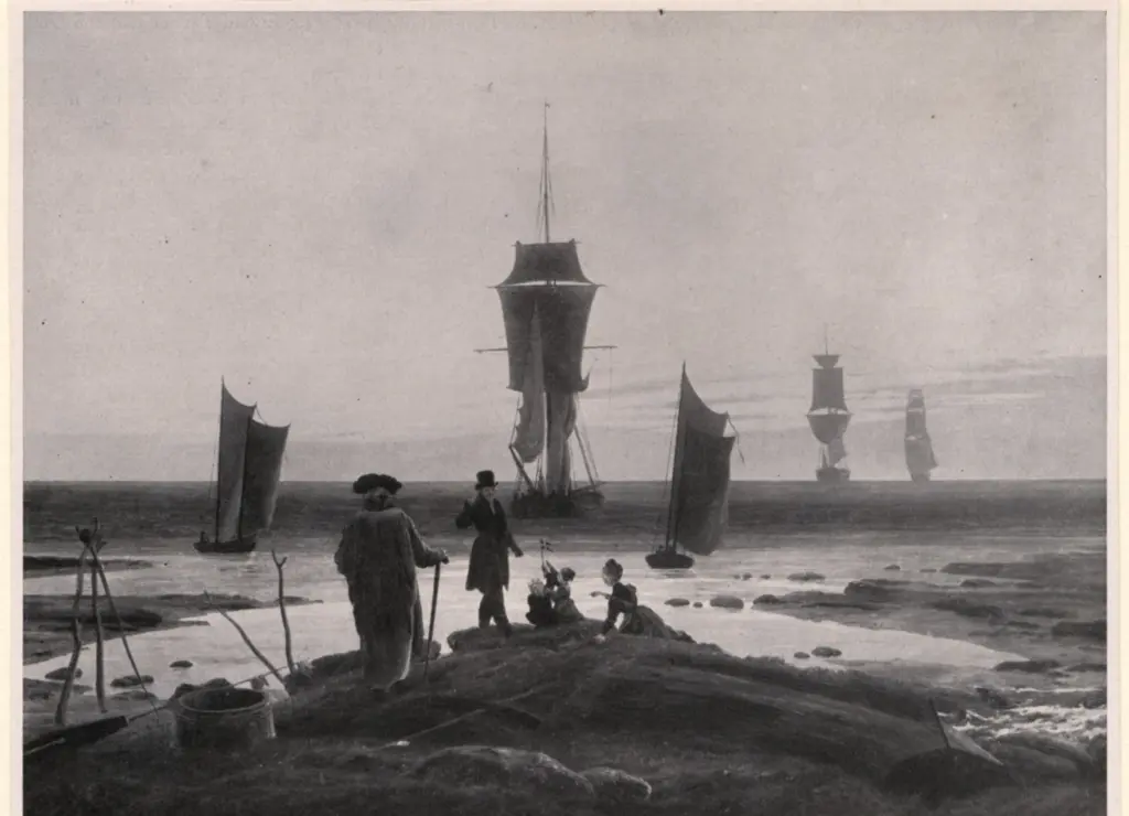 Anonimo , Friedrich, Caspar David - sec. XIX - Strandbild , fronte