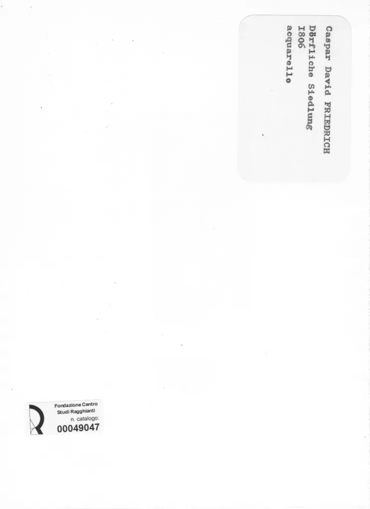 Anonimo , Friedrich, Caspar David sec. XIX , retro