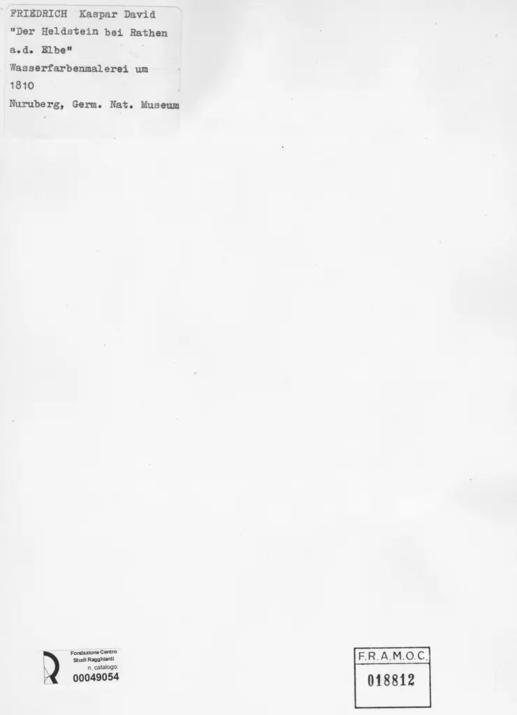 Anonimo , Friedrich, Caspar David - sec XIX - Der Heldstein bei Rathen a.d. Elbe , retro
