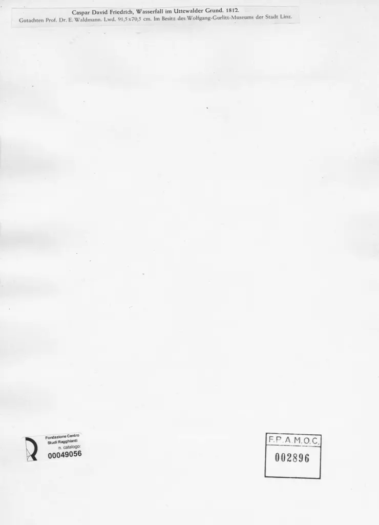 Anonimo , Friedrich, Caspar David; sec. XIX; , retro