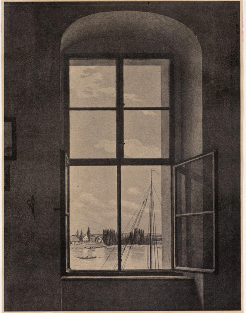 Anonimo , Friedrich, Caspar David - sec. XIX - Blick aus dem fenster , fronte