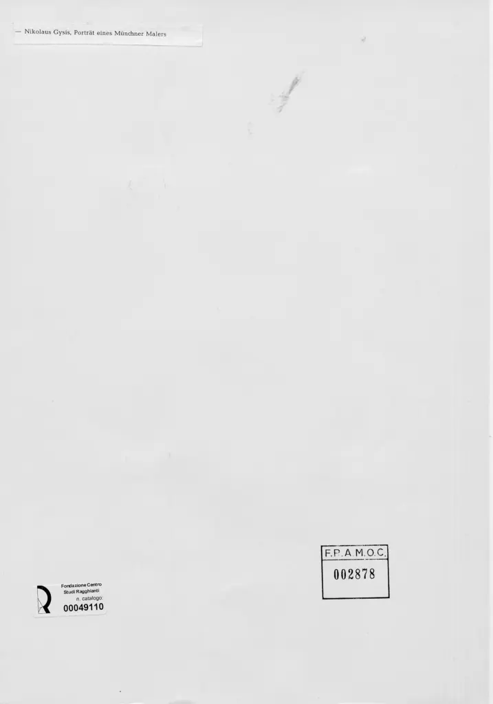 Anonimo , Gysis, Nikolaus - sec. XIX - Ritratto di pittore di Monaco , retro