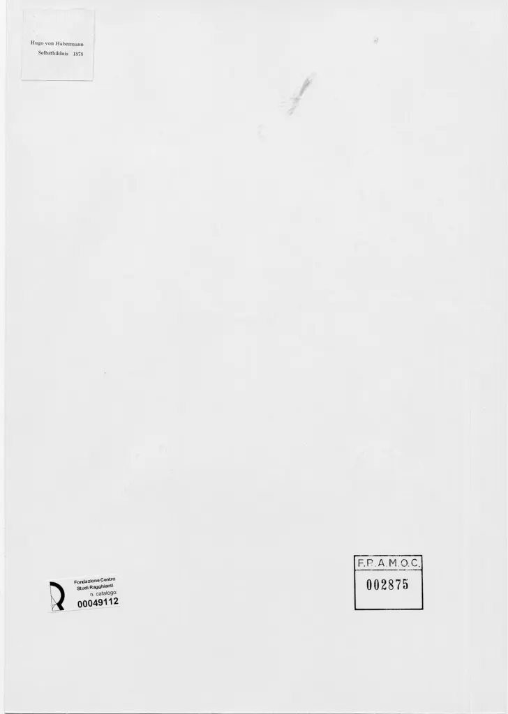 Anonimo , Habermann, Hugo - sec. XIX - Autoritratto , retro