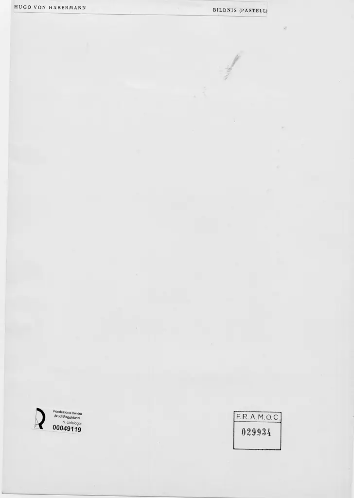 Anonimo , Habermann, Hugo - sec. XX - Ritratto di donna , retro