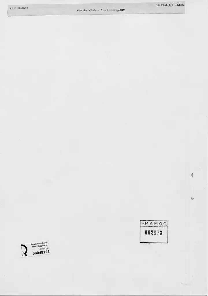 Anonimo , Haider, Karl - sec. XIX/ XX - Veduta di paesaggio , retro