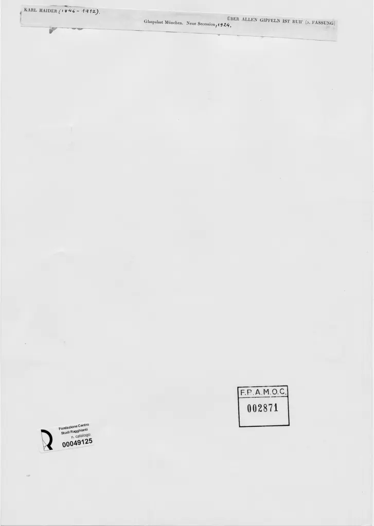 Anonimo , Haider, Karl - sec. XIX/ XX - Veduta di paesaggio , retro