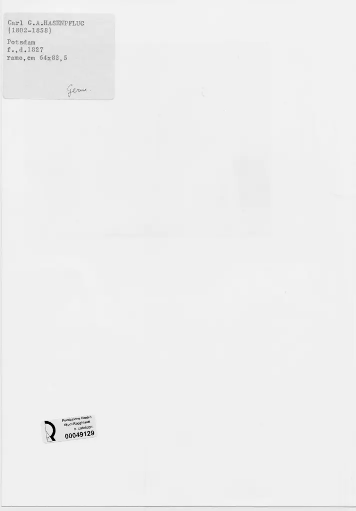 Anonimo , Hesenpflug, Carl G. A. - sec. XIX - Postdam , retro