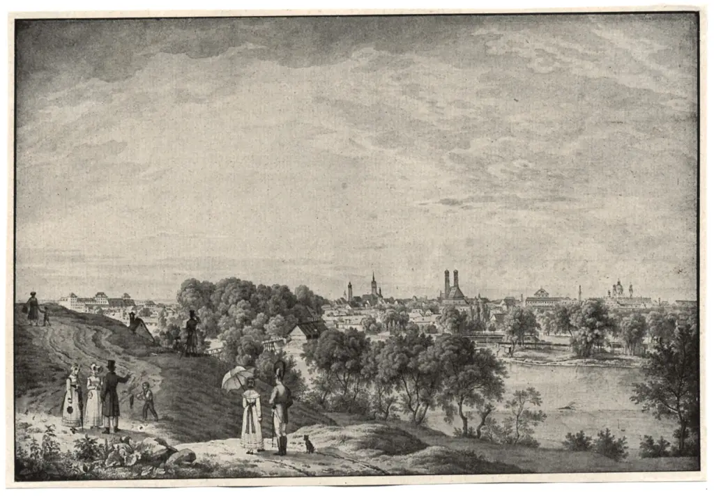 Heinzmann, Karl Friedrich , Veduta di Monaco di Baviera