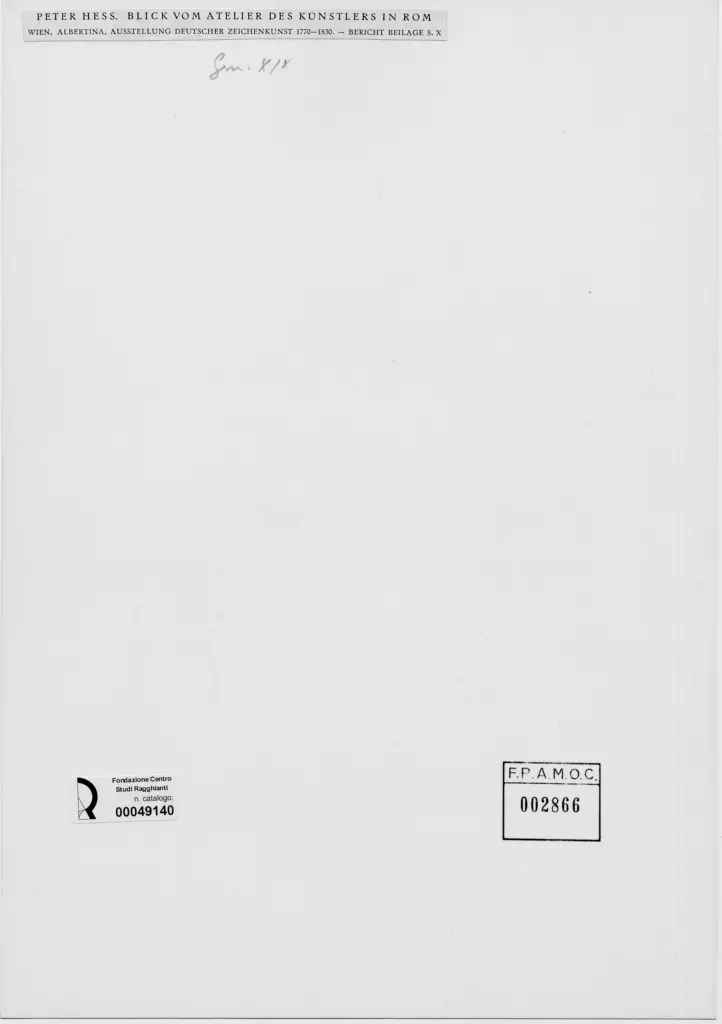 Anonimo , Hess, Peter - sec. XIX - Veduta di Roma , retro