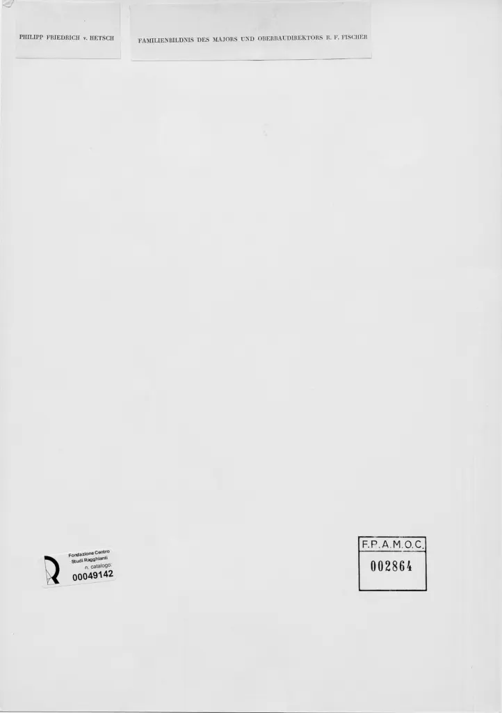 Anonimo , Hetsch, Phlipp Friedrich - sec. XVIII/ XIX - Ritratto di famiglia , retro