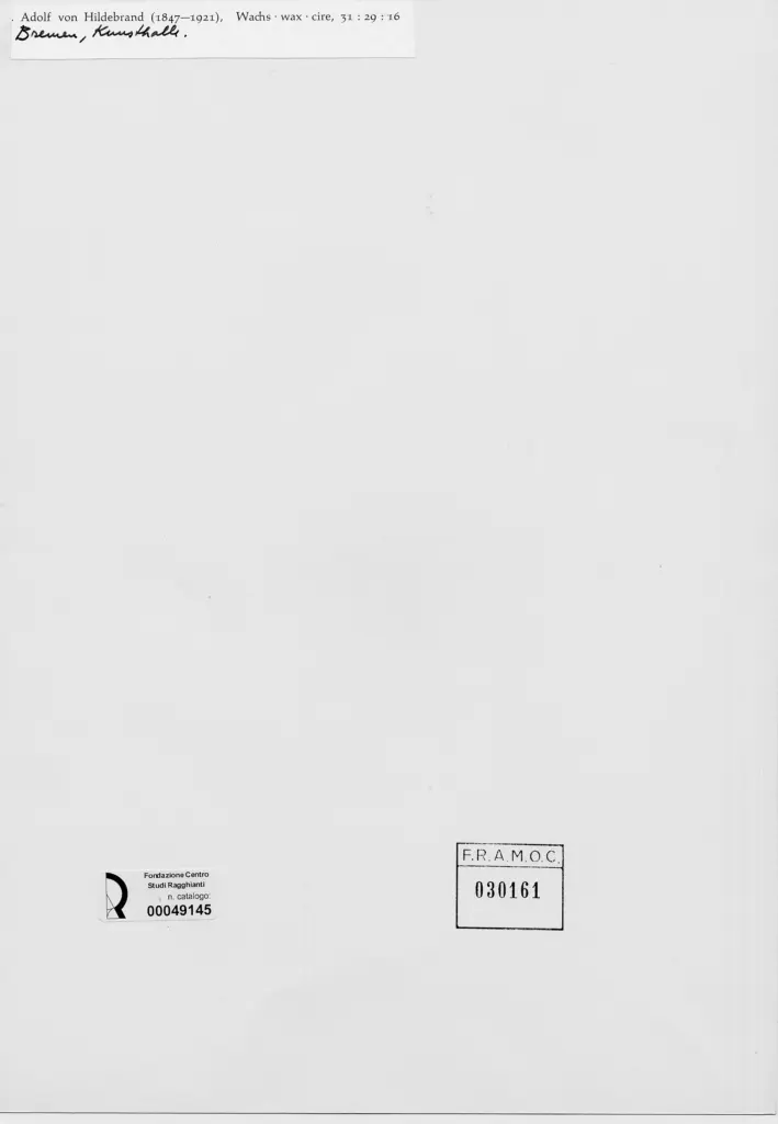 Anonimo , Hildebrand, Adolf - sec. XIX/ XX - Uomo che abbraccia una donna , retro