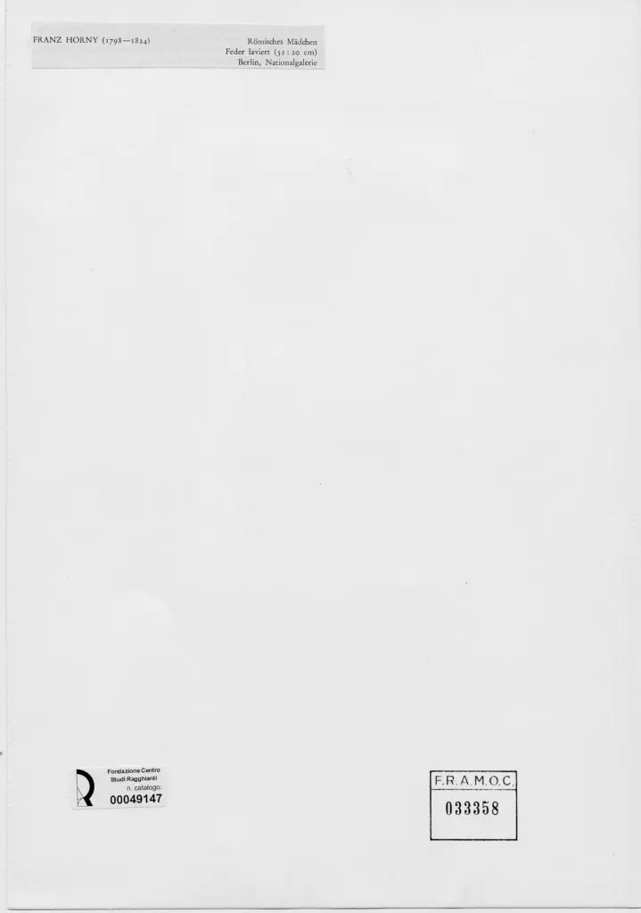 Anonimo , Horny, Franz - sec. XIX - Donna con cesto in testa , retro