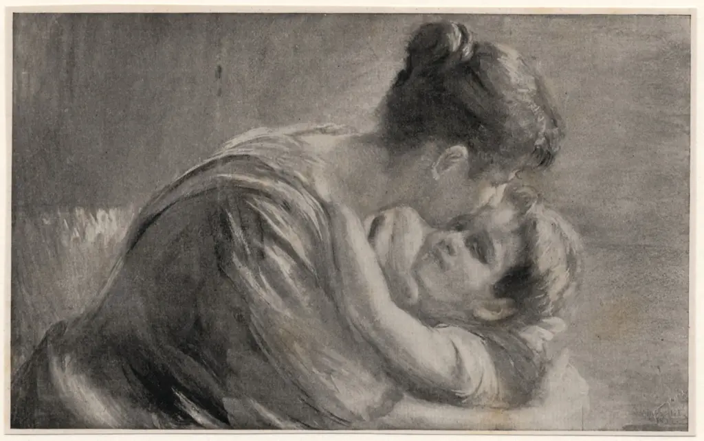 Anonimo , Hitz, Dora - sec. XIX - Amore di madre , fronte
