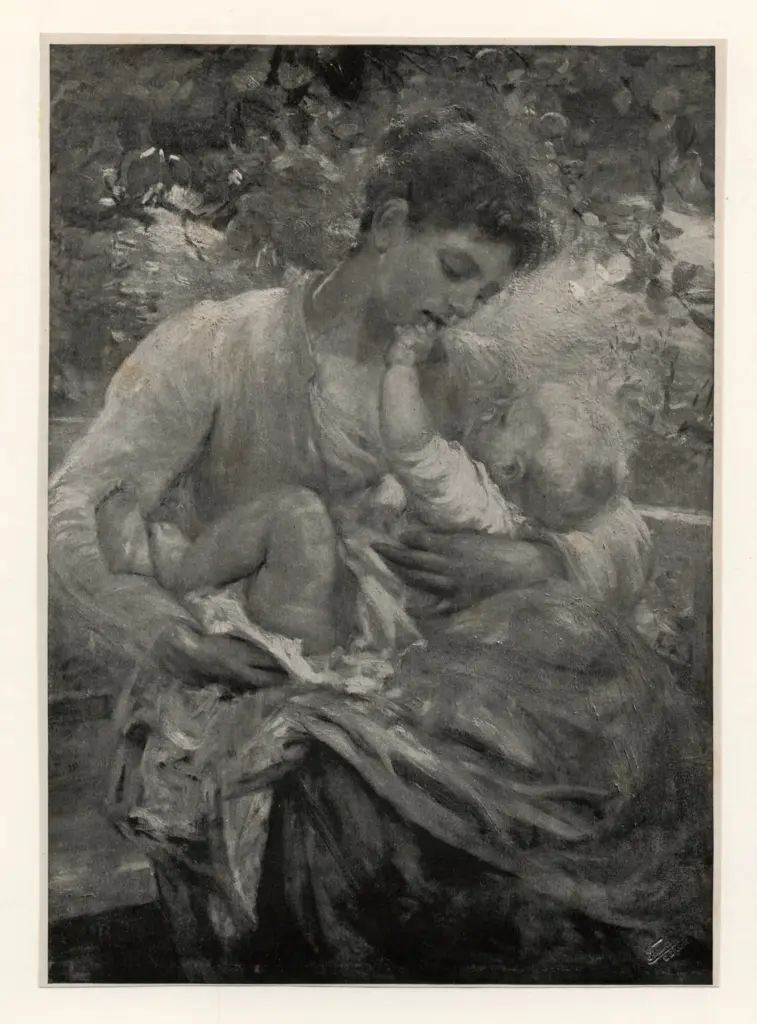 Anonimo , Hitz, Dora - sec. XIX - Madre con bambino , fronte