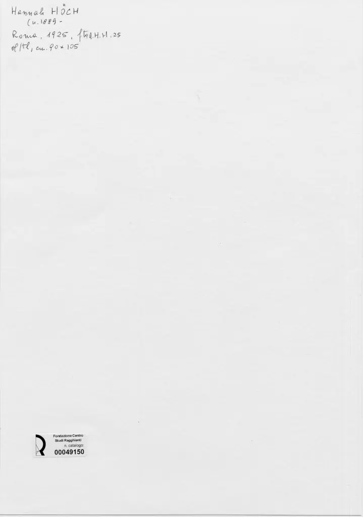 Anonimo , H&ouml;ch, Hanna - sec. XX - Roma , retro