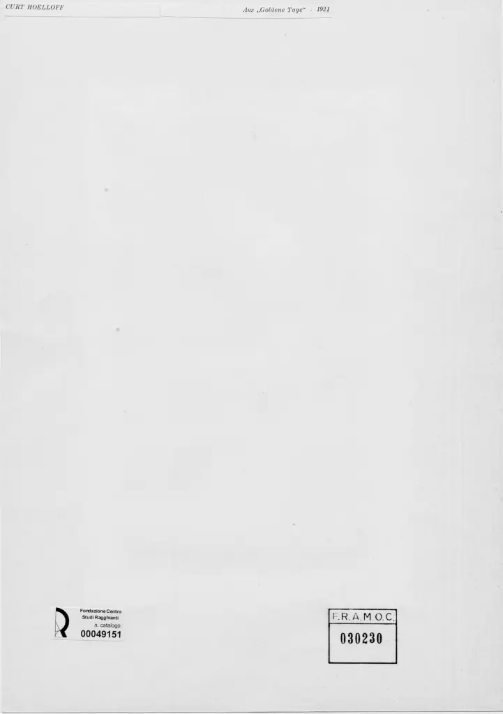 Anonimo , Hoelloff, Curt - sec. XIX/ XX - Goldene tage , retro