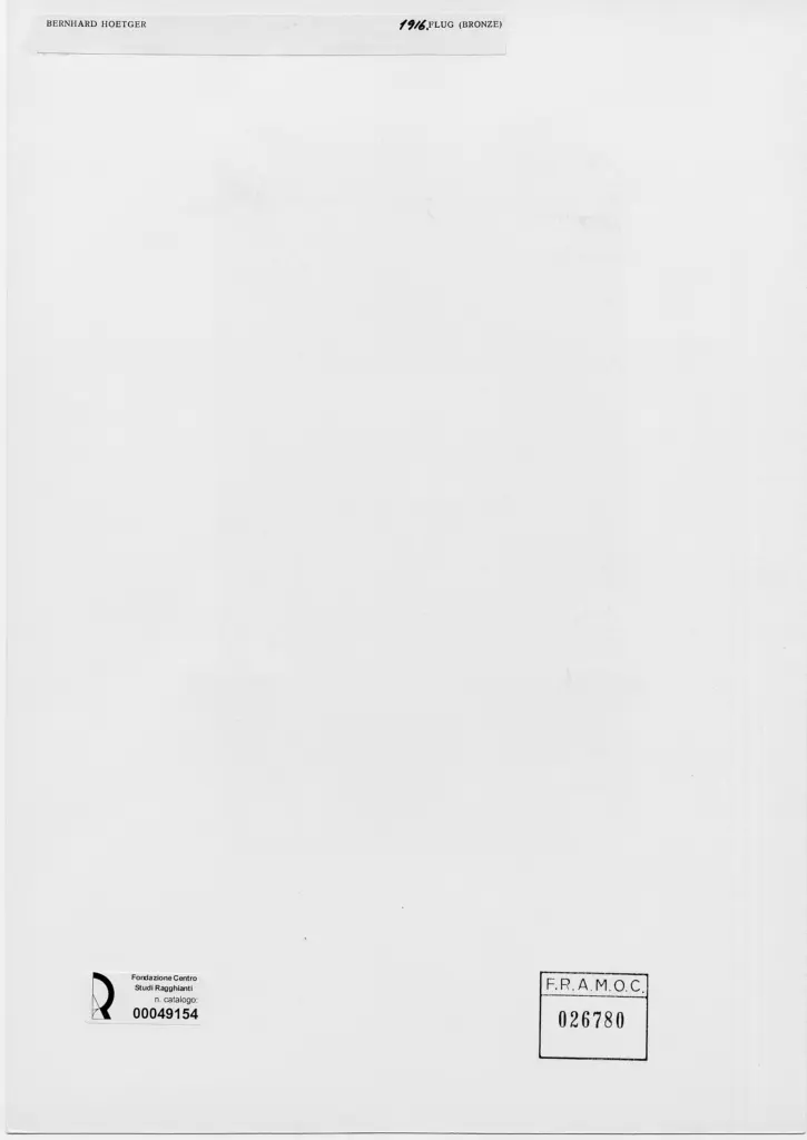 Anonimo , Hoetger, Bernhard - sec. XX - Flug , retro