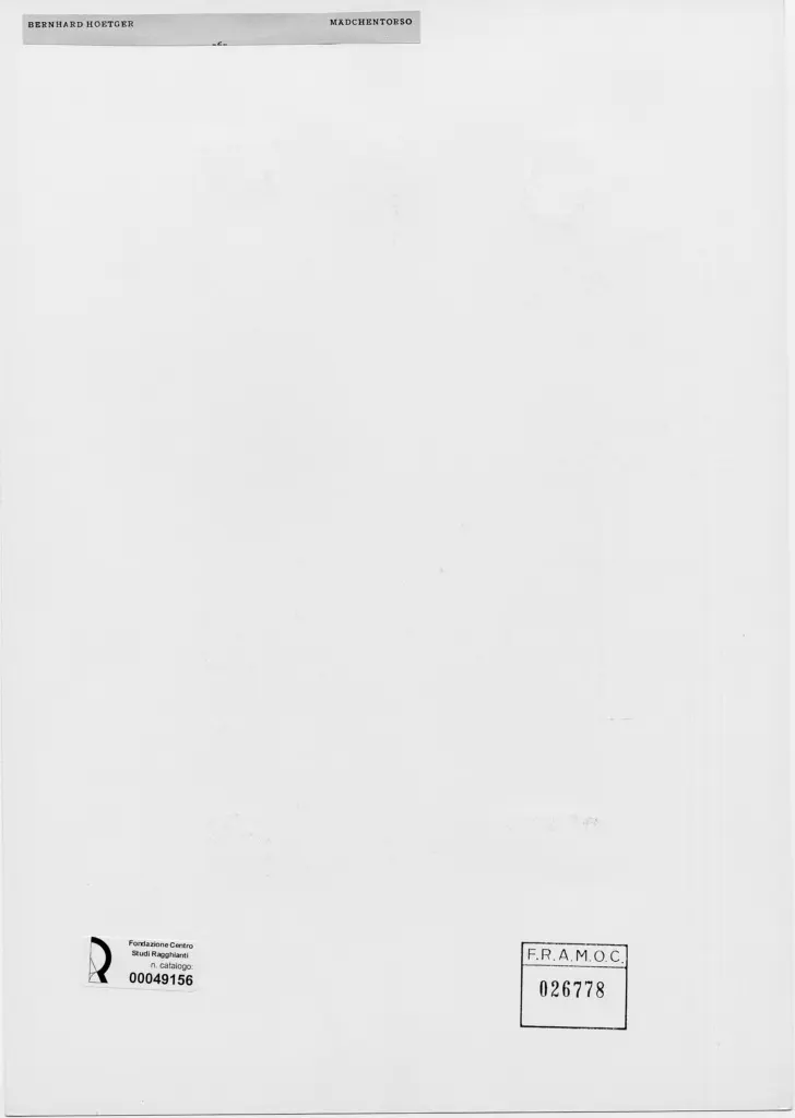 Anonimo , Hoetger, Bernhard - sec. XIX/ XX - Torso di ragazza , retro