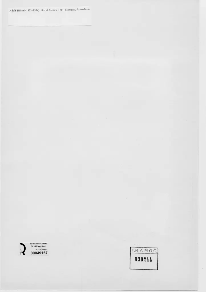 Anonimo , Holzel, Adolf - sec. XX - Die hl. Ursula , retro