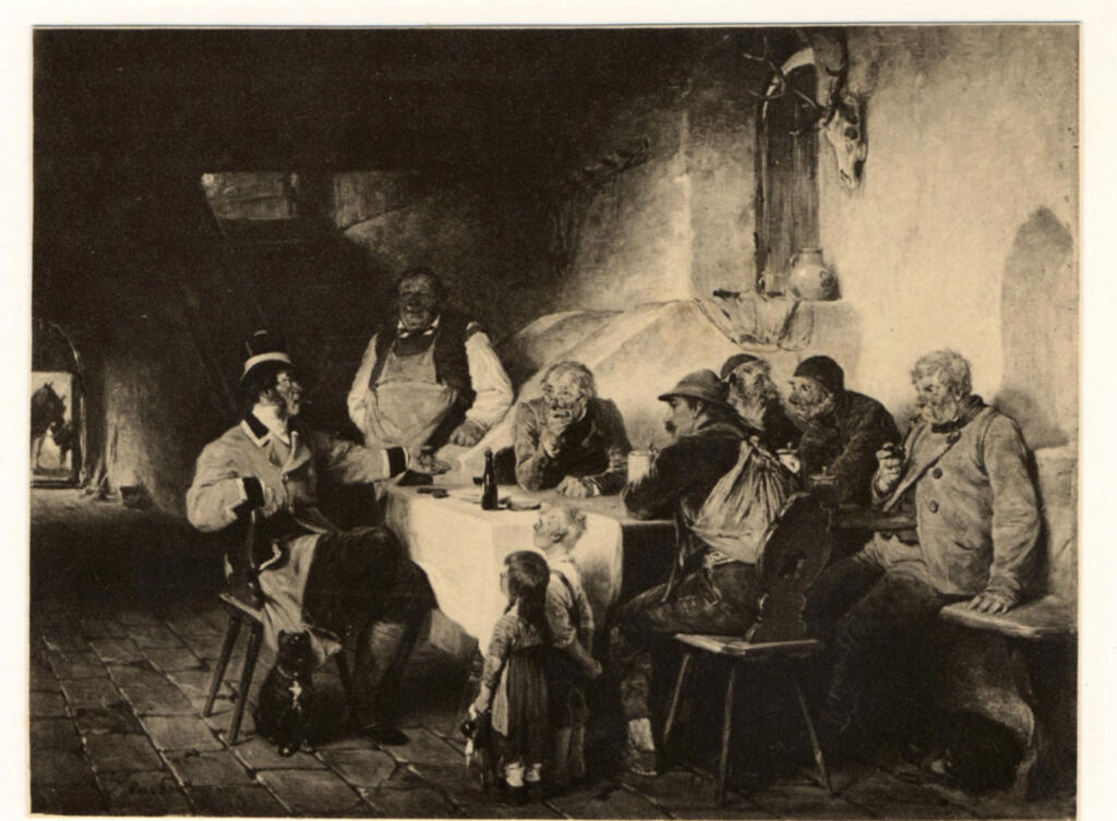Anonimo , Kaufmann, Hugo Wilhelm - sec. XIX - Ritrovo alla taverna , fronte