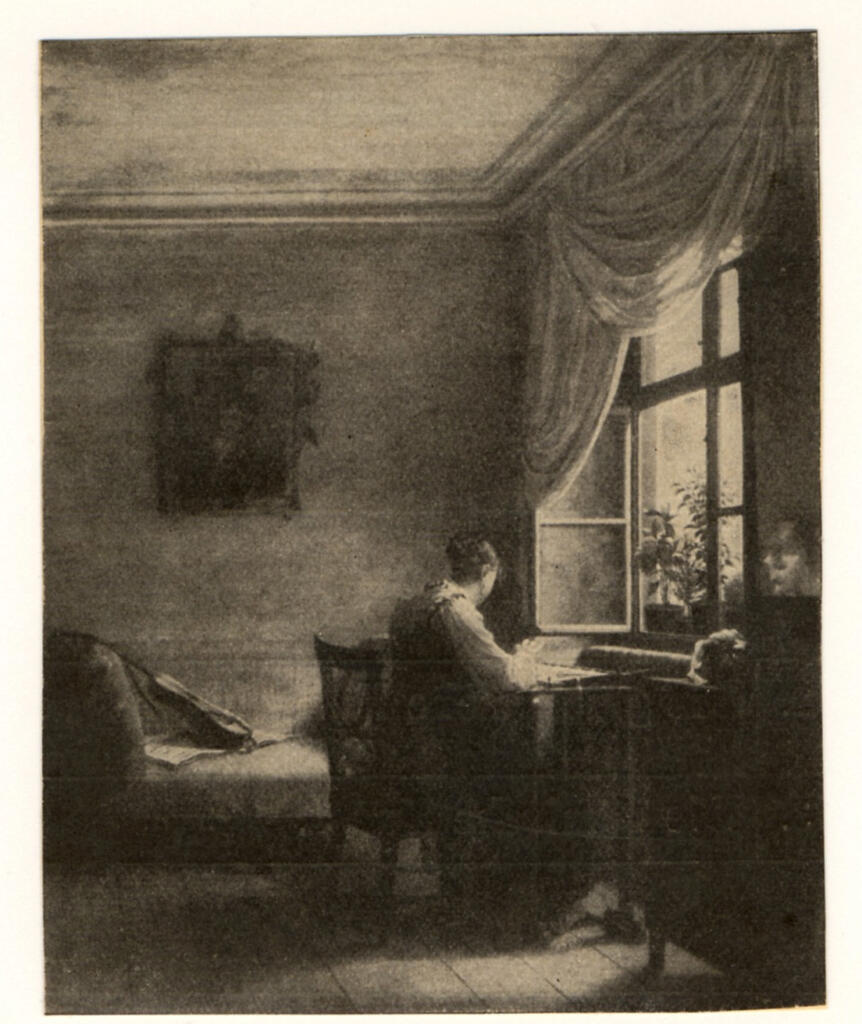 Anonimo , Kersting, Friedrich -Georg - sec. XIX - Stickendes Mädchen , fronte