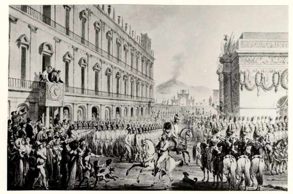 Anonimo , Klein, J. Adam - sec. XIX - Truppe francesi a Napoli , fronte