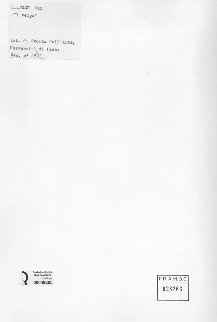 Anonimo , Klinger, Max - sec. XIX - Il tempo , retro