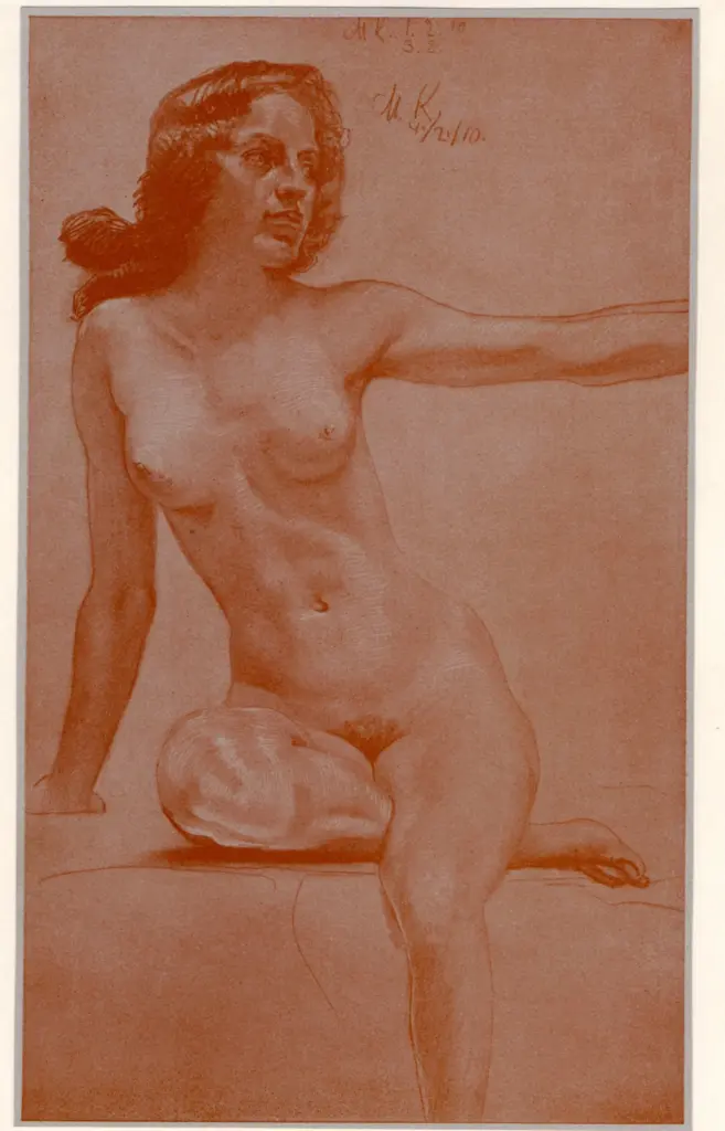 Klinger, Max , Nudo di giovane donna