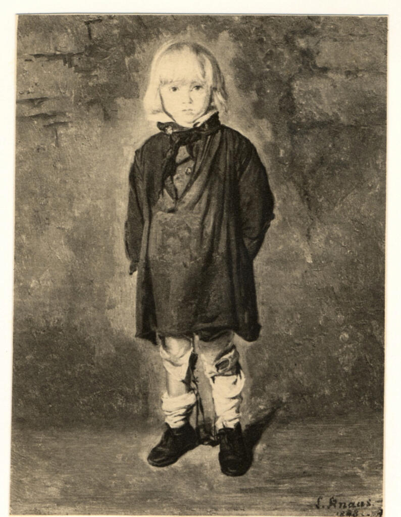 Anonimo , Knaus, Ludwig - sec. XIX - Bambino dai capelli biondi , fronte