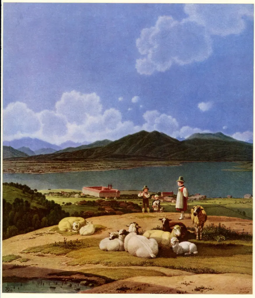 Anonimo , v. Kobell, Wilhelm - sec. XIX - Tegernsee , fronte