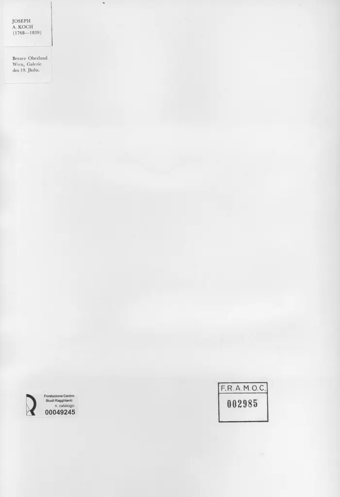 Anonimo , Koch, Joseph Anton - sec. XIX - Berner Oberland , retro