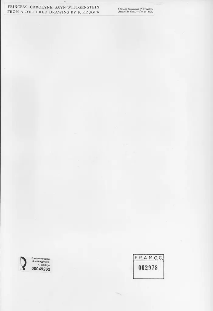 Anonimo , Kr&uuml;ger, Franz - sec. XIX - Princess Carolyen sayn - wittgenstein , retro