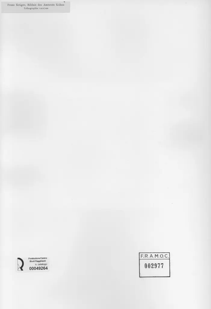 Anonimo , Kr&uuml;ger, Franz - sec. XIX - Bildinis des Amssrats K&uuml;hne , retro