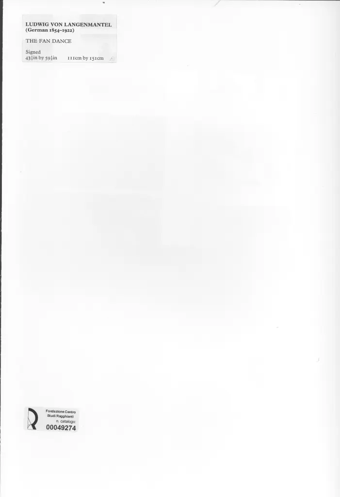 Anonimo , Langenmantel, Ludwig - sec. XIX/ XX - The Fan dance , retro