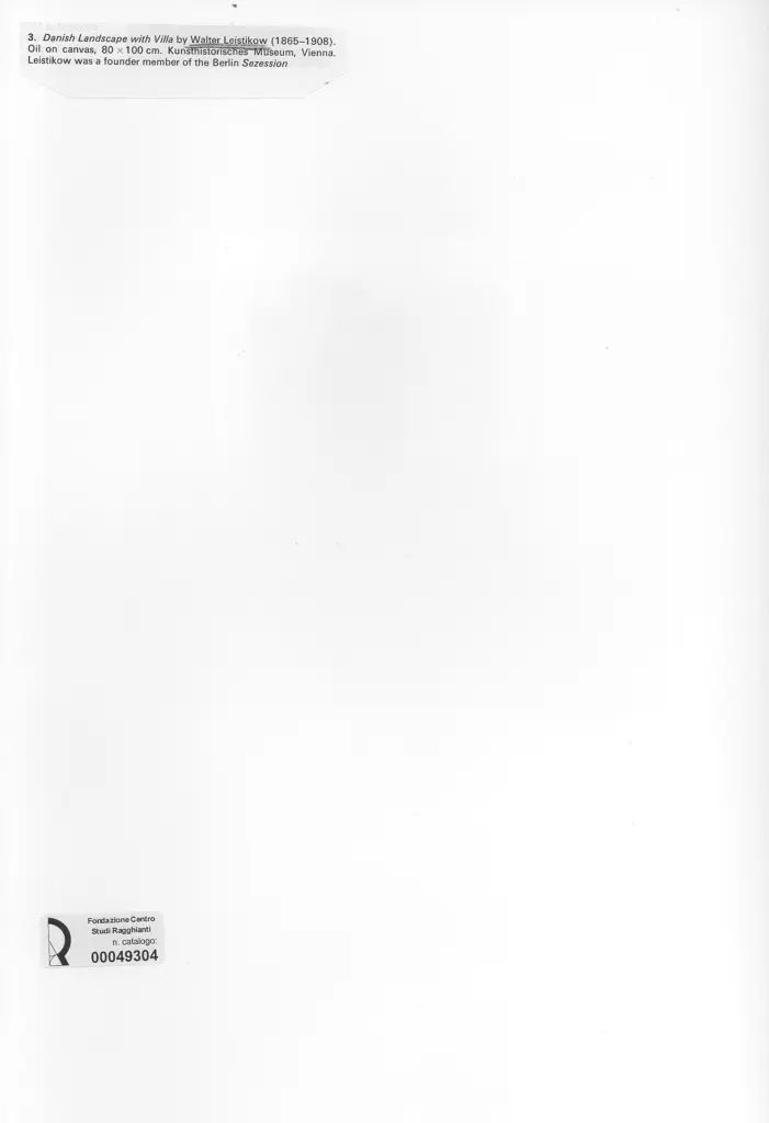 Anonimo , Leistikow, Walter - sec. XIX - Danish landscape with villa , retro