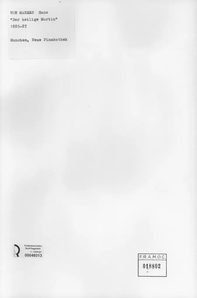 Anonimo , Von Marees, Hans - sec. XIX - Der Heilige Martin , retro