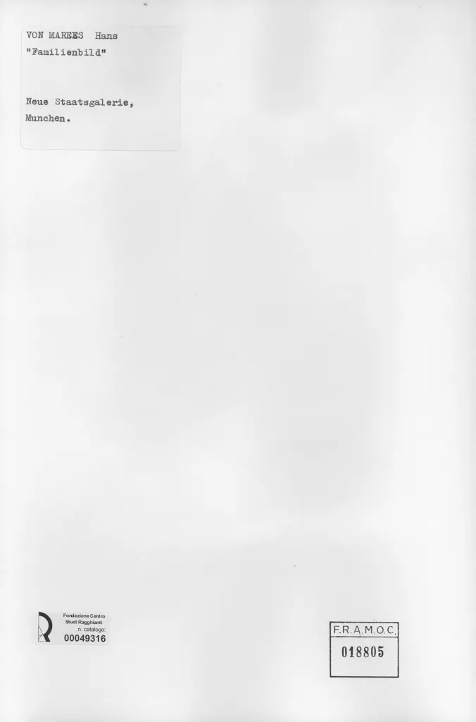 Anonimo , Von Marees, Hans - sec. XIX - Familienbild , retro