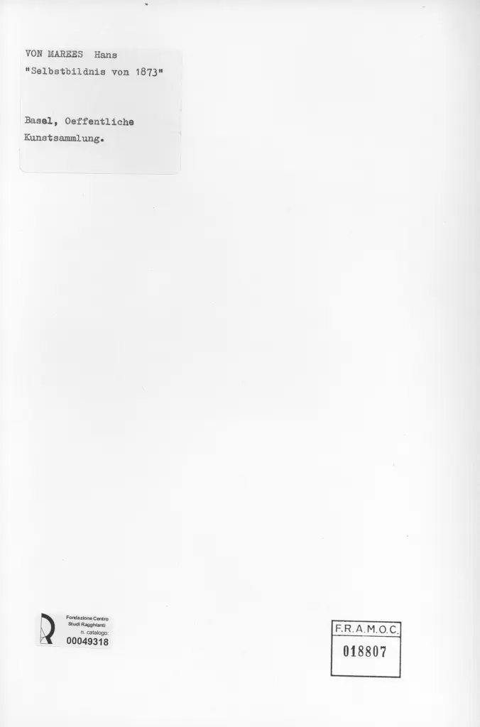 Anonimo , Von Marees, Hans , retro