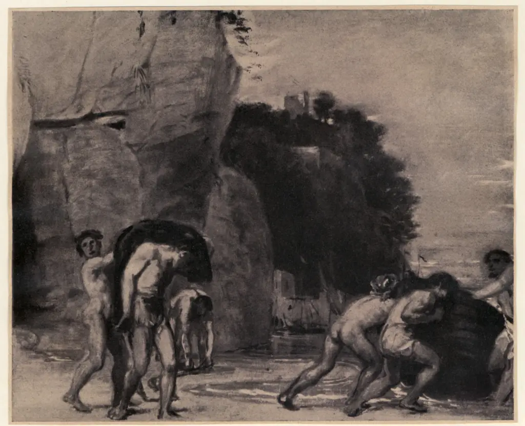 Von Marees, Hans , Ausfahrt der fischerboote